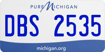 MI license plate DBS2535