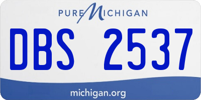 MI license plate DBS2537