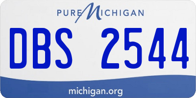 MI license plate DBS2544