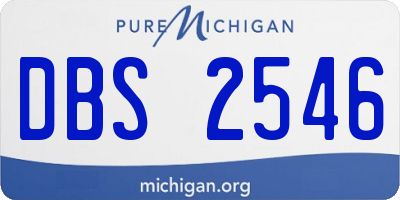 MI license plate DBS2546