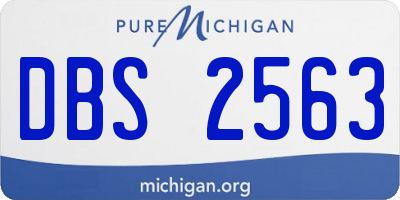 MI license plate DBS2563