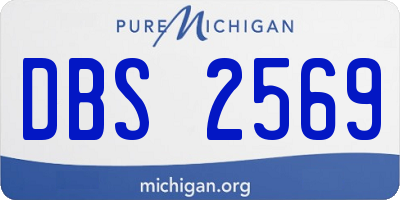 MI license plate DBS2569