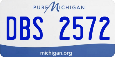 MI license plate DBS2572