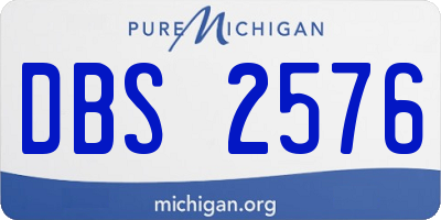 MI license plate DBS2576