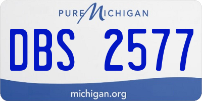 MI license plate DBS2577