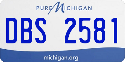 MI license plate DBS2581