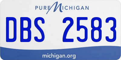 MI license plate DBS2583