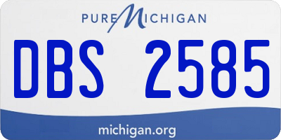 MI license plate DBS2585