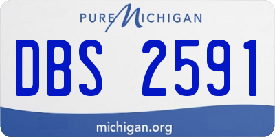 MI license plate DBS2591