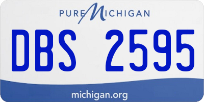 MI license plate DBS2595