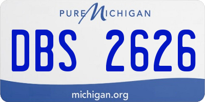 MI license plate DBS2626