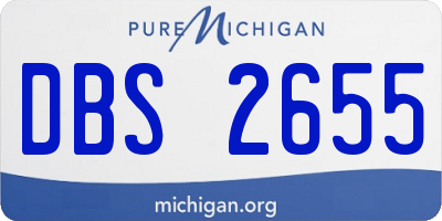 MI license plate DBS2655