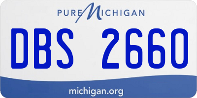 MI license plate DBS2660
