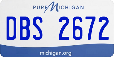 MI license plate DBS2672
