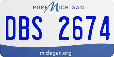 MI license plate DBS2674