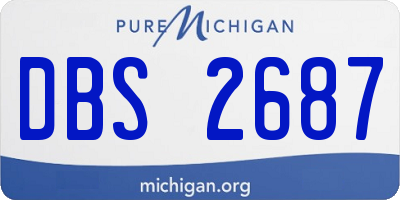 MI license plate DBS2687