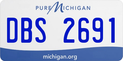 MI license plate DBS2691