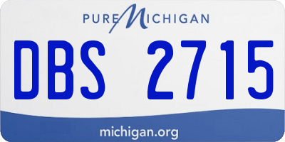 MI license plate DBS2715