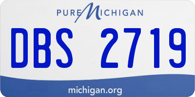 MI license plate DBS2719