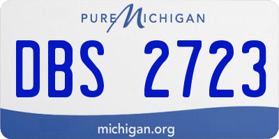 MI license plate DBS2723