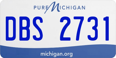 MI license plate DBS2731