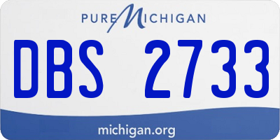 MI license plate DBS2733
