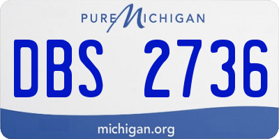 MI license plate DBS2736