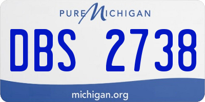 MI license plate DBS2738