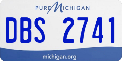 MI license plate DBS2741