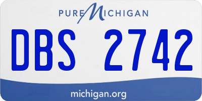 MI license plate DBS2742
