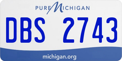 MI license plate DBS2743