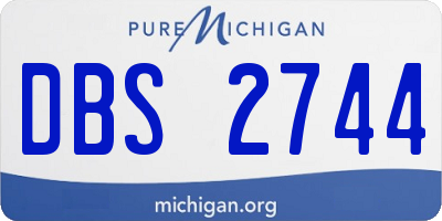 MI license plate DBS2744