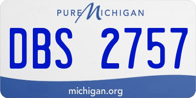 MI license plate DBS2757