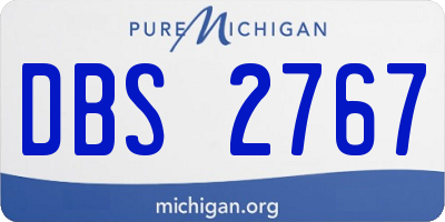MI license plate DBS2767