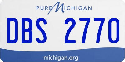 MI license plate DBS2770