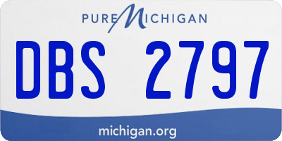 MI license plate DBS2797