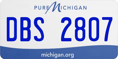 MI license plate DBS2807