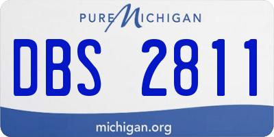 MI license plate DBS2811
