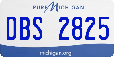 MI license plate DBS2825