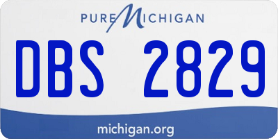 MI license plate DBS2829