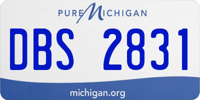 MI license plate DBS2831