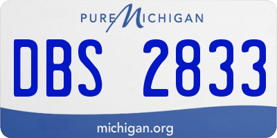 MI license plate DBS2833