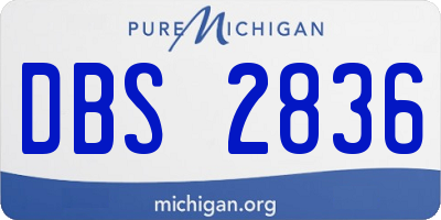 MI license plate DBS2836