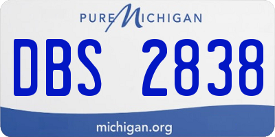 MI license plate DBS2838