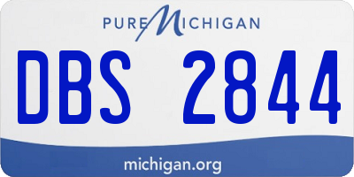 MI license plate DBS2844