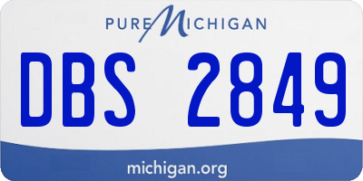 MI license plate DBS2849