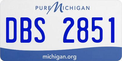 MI license plate DBS2851