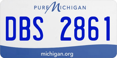 MI license plate DBS2861