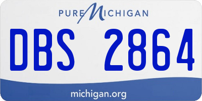 MI license plate DBS2864