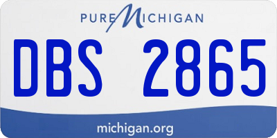 MI license plate DBS2865